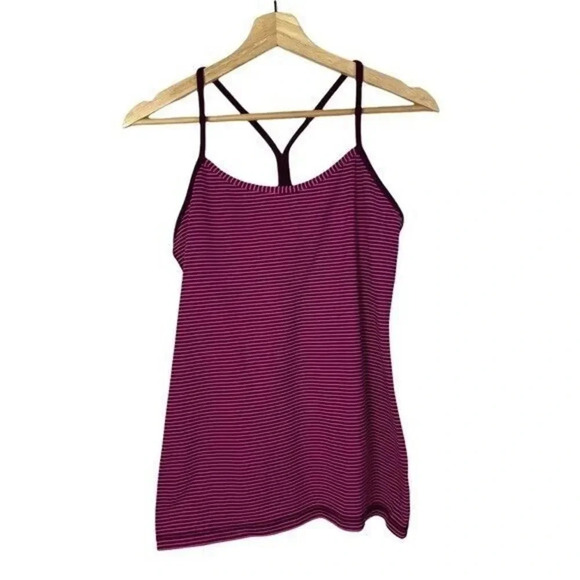 Lululemon Power Y Light Luon Stripe Athletic Tank Top 8 - Picture 4 of 7